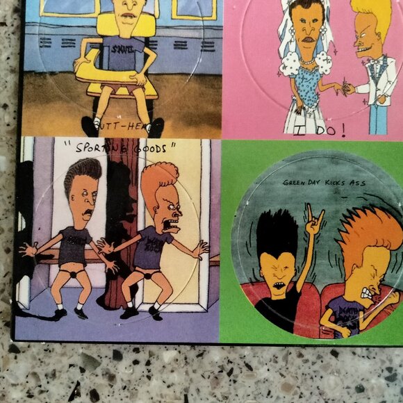 DUO: New Beavis & Butthead Unpunched Pogs Milk Caps Sheets - Picture 10 of 11
